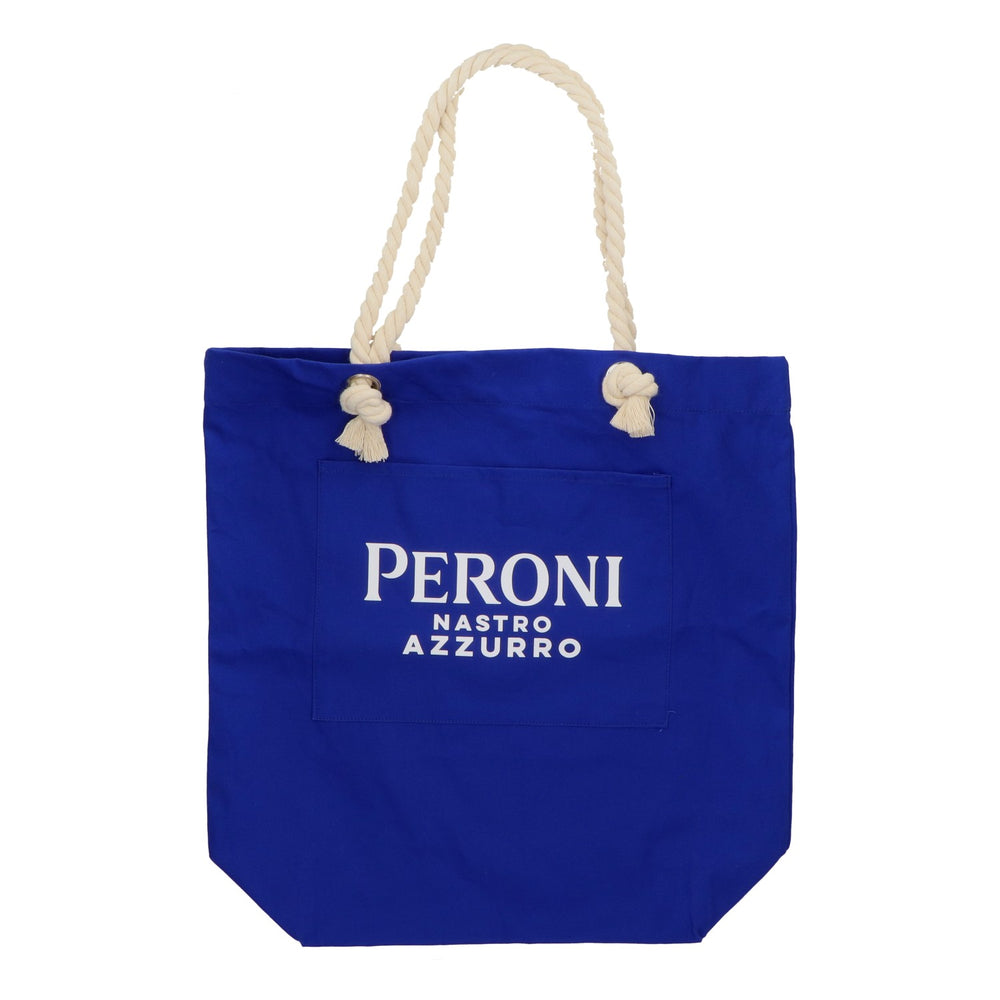 Peroni Beer Bag, Tote Bag, Blue, Drawstring Handles, New, Blended Fabric