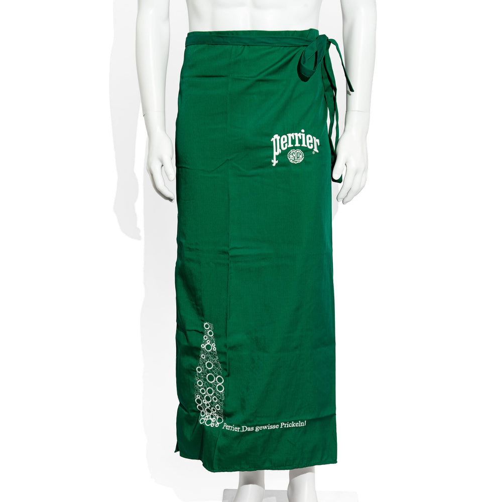 Perrier Water Glass Bistro Apron, Green, Blended Fabric Apron