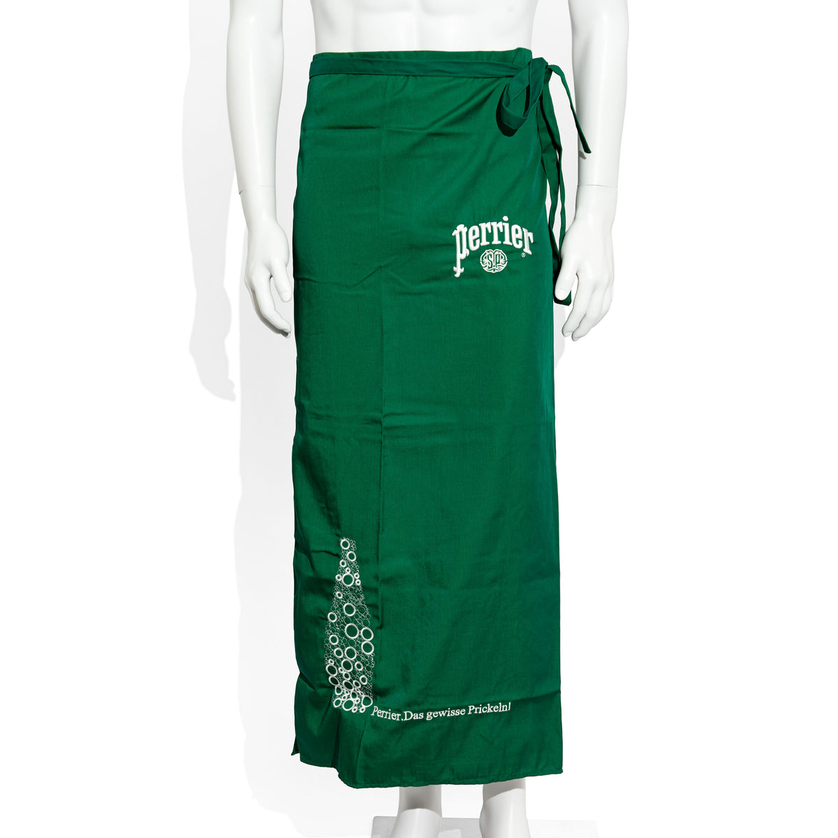 Perrier Water Glass Bistro Apron, Green, Blended Fabric Apron