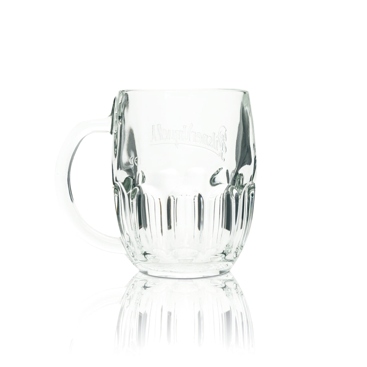 Pilsner Urquell Beer Glass 0.3l Mug Relief Sahm Seidel Handle Glasses Pils Export – View 3