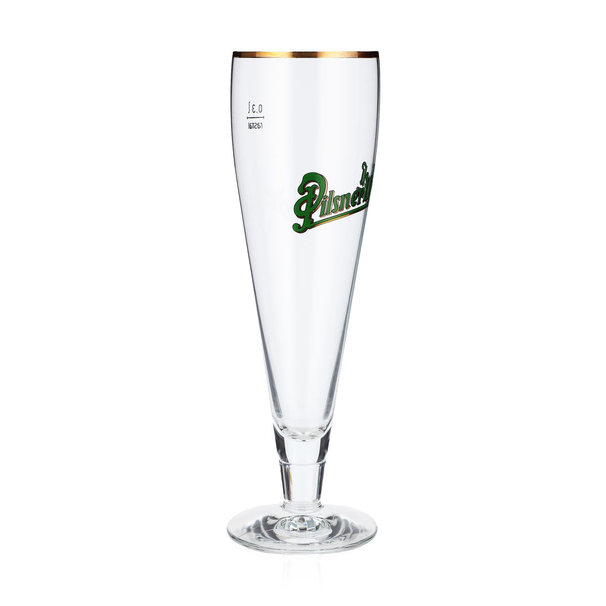 Pilsner Urquell Beer Glass 0.3l Goblet Beer Glasses Gold Rim Rastal – View 2