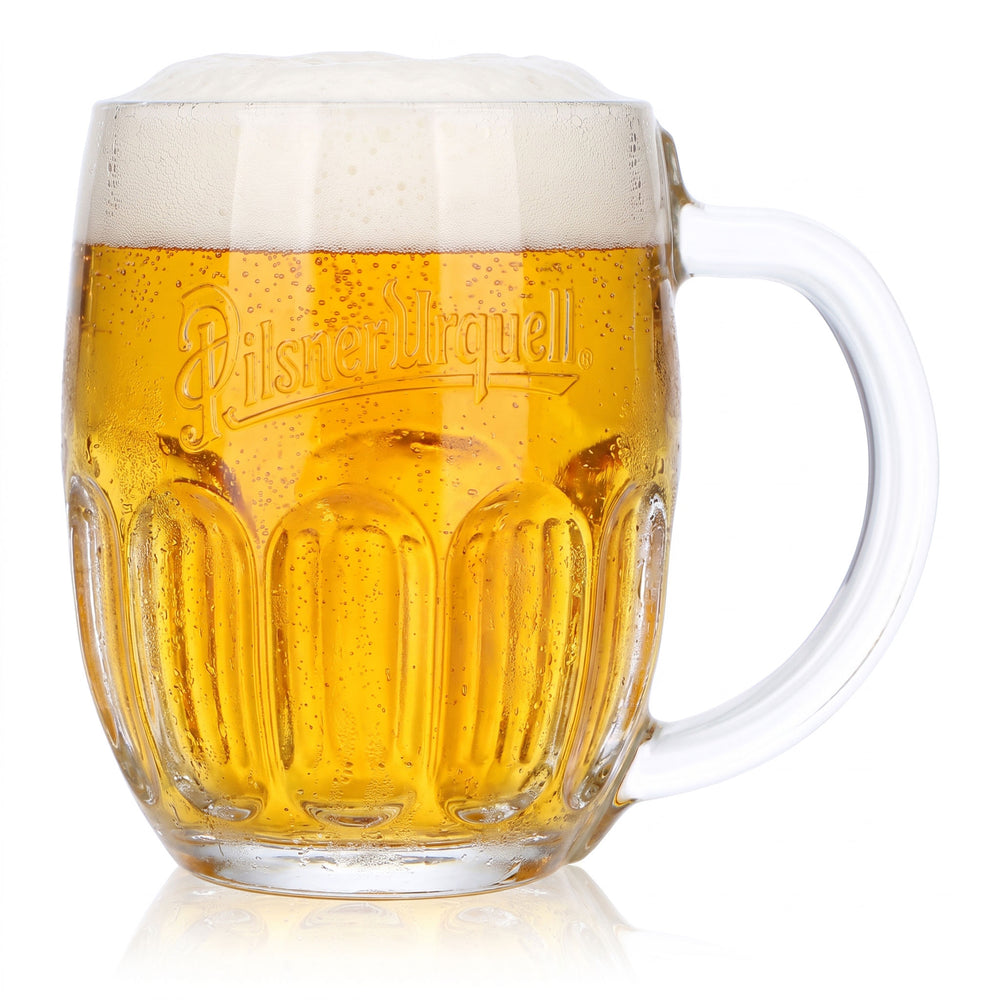 Pilsner Urquell Beer Glass 0.5l Mug Relief Sahm Seidel Handle Glasses Pils Export