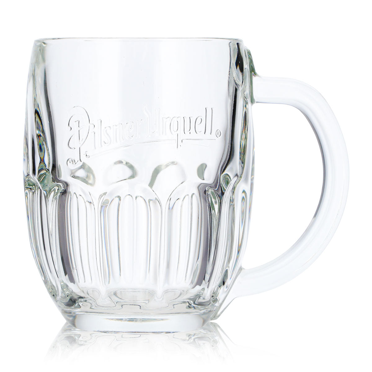 Pilsner Urquell Beer Glass 0.5l Mug Relief Sahm Seidel Handle Glasses Pils Export – View 2