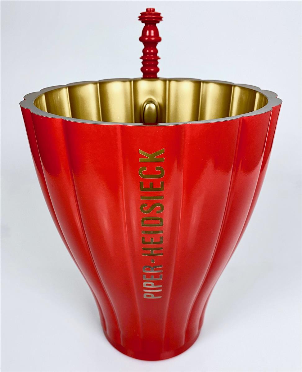 Piper-Heidsieck Champagne LED Rechargeable Bottle Cooler Ice Cube Tray Single Red