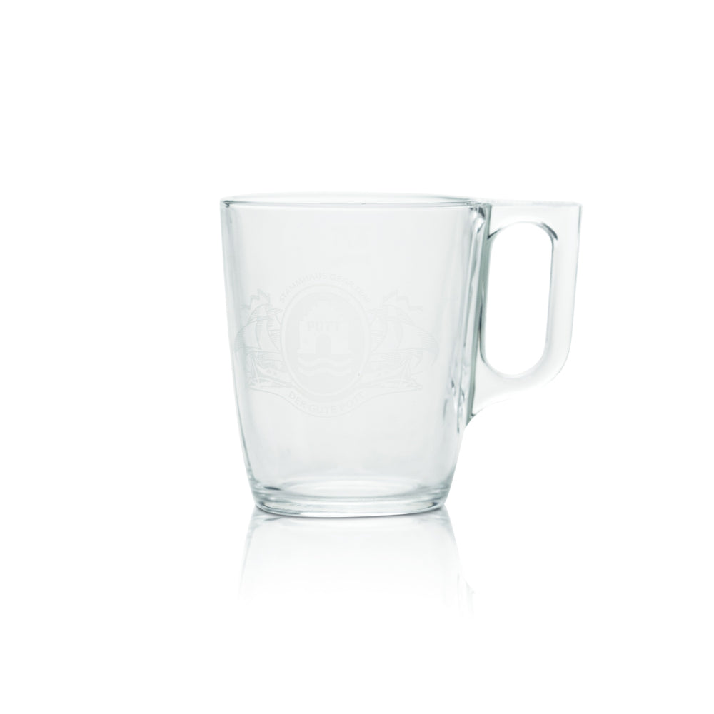 Mulled wine mug 0.25 l thermo cup with handle and shot of rum Christmas market Advent