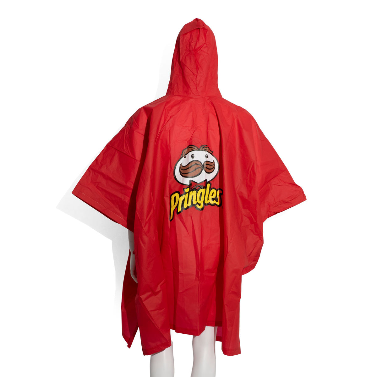 Pringles Muesli Rain Poncho Festival Rain Protection Outdoor Hood Red – View 3
