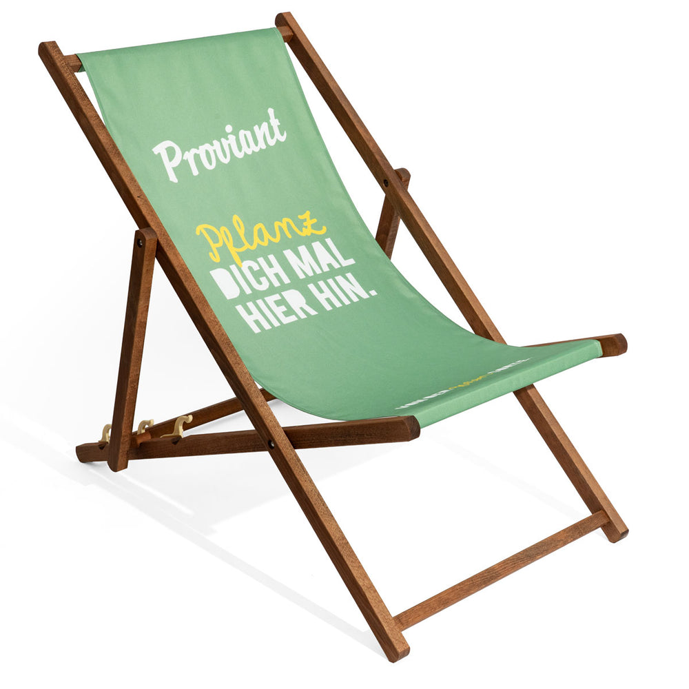 Provisions Soft drink Deck chair Beach chair Beach lounger Beach chair Beech wood Green