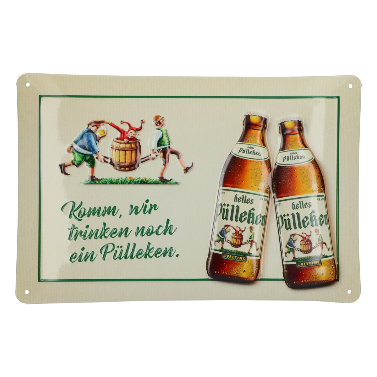 "Come on, let's have a beer" Pülleken Beer Metal Sign Wall Decoration
