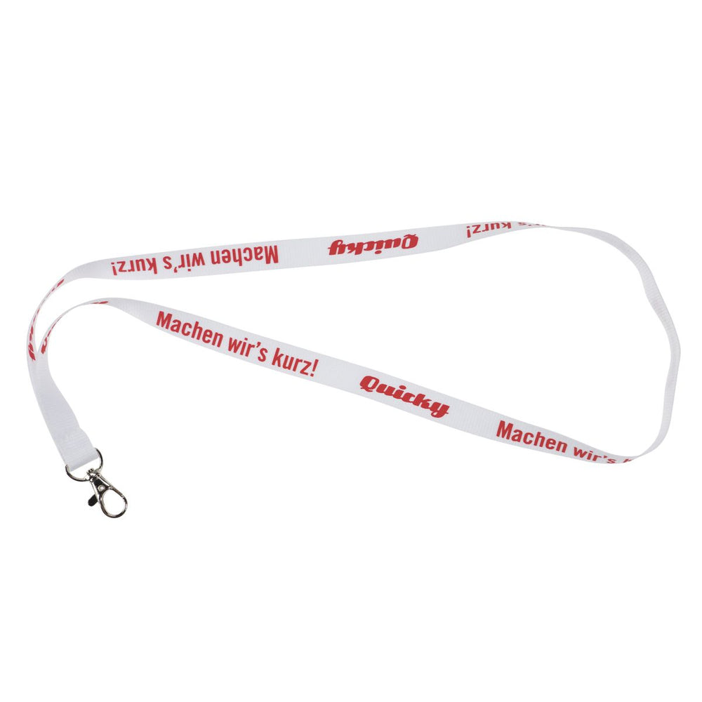 Quicky fastener chain with carabiner key ring lanyard accessory