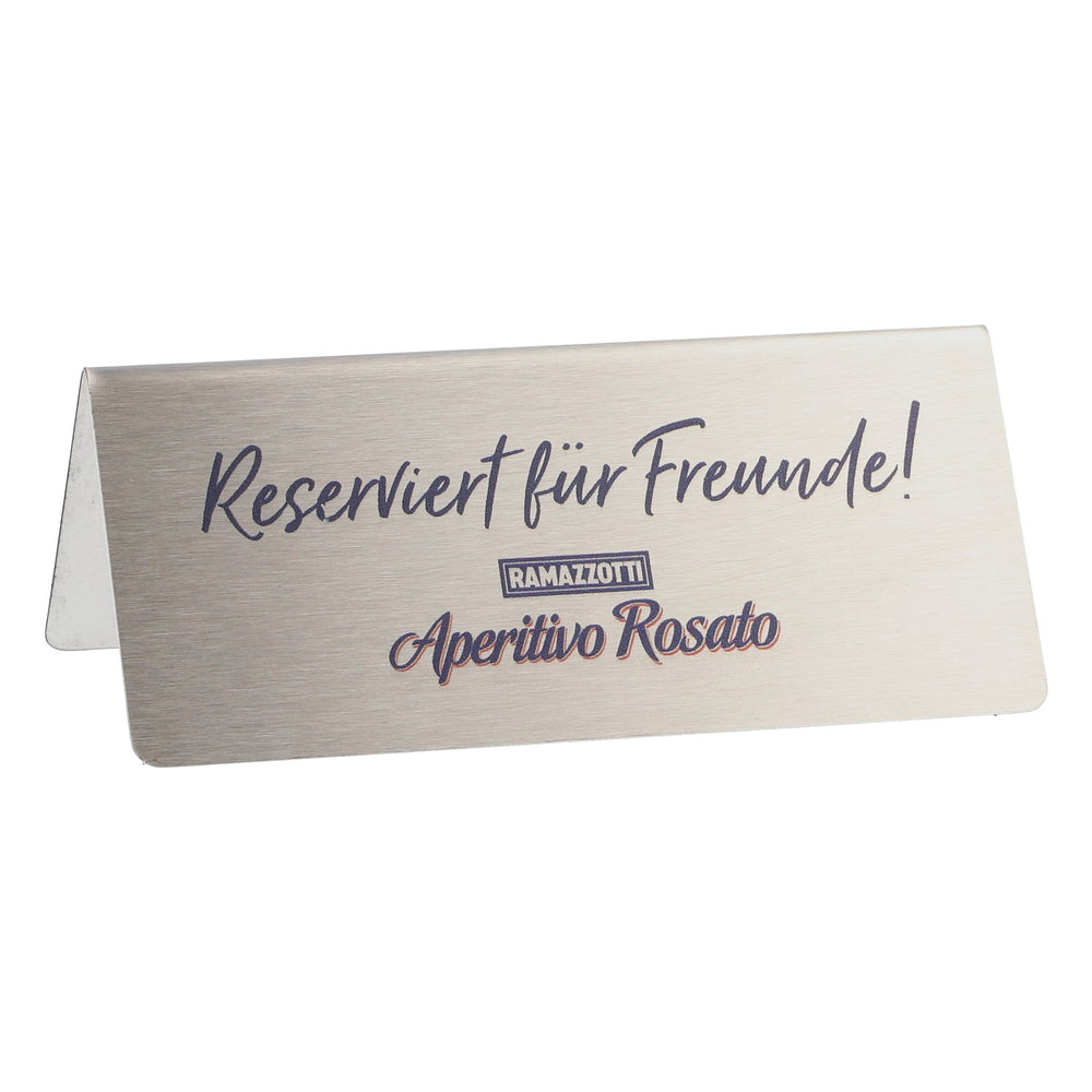 Ramazzotti liqueur display stand Table display stand "Reserved for friends"