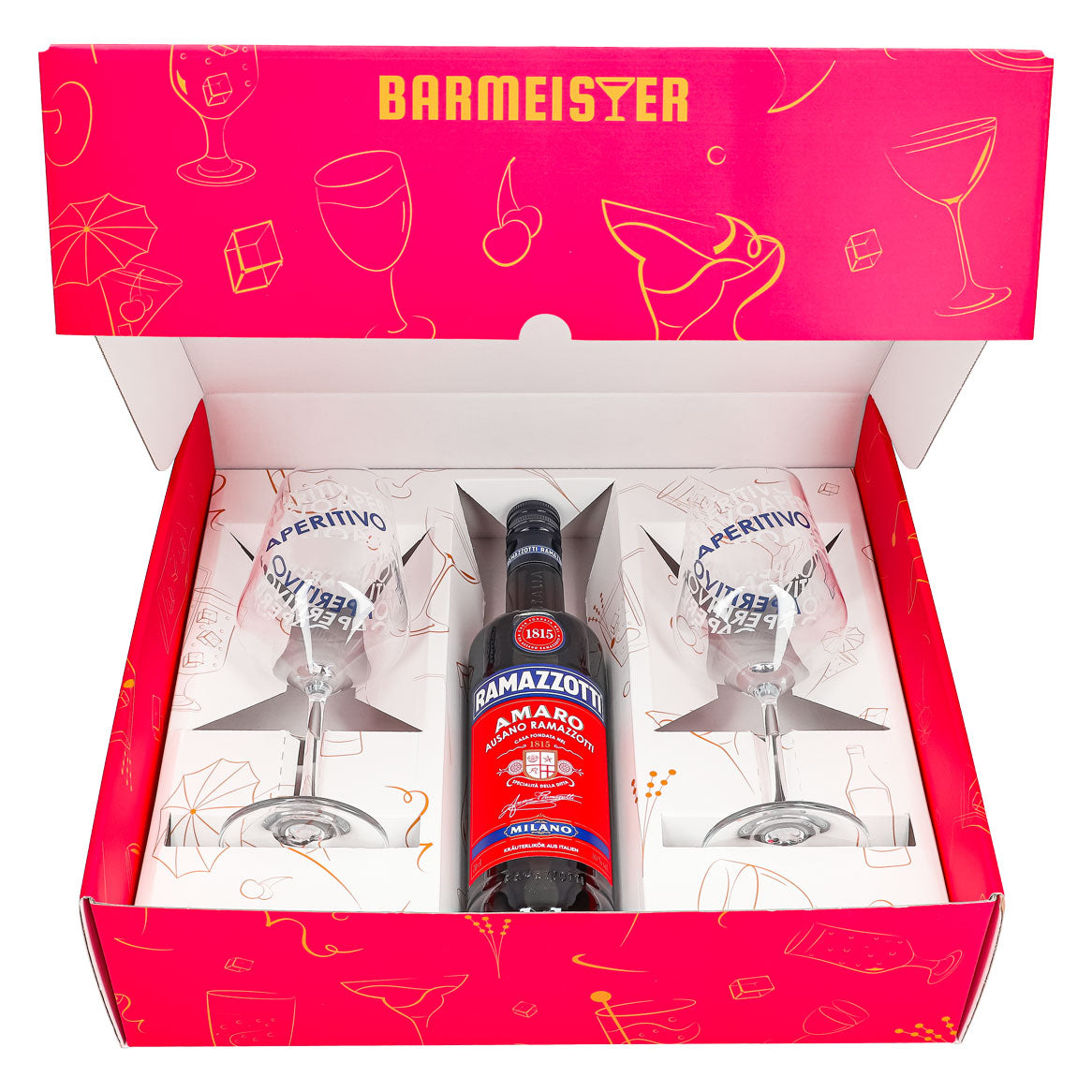 Ramazzotti Liqueur Gift Set 0.7l 30% + Balloon Glass I Pink – View 2