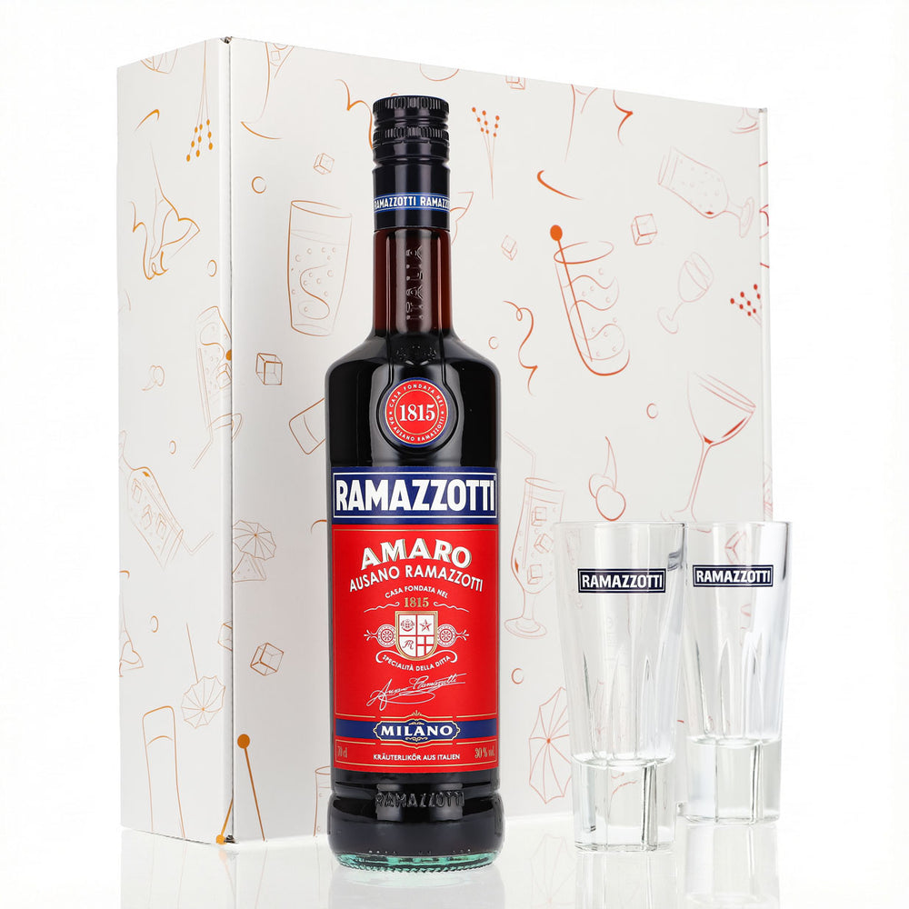 Ramazzotti Liqueur Gift Set 0.7l 30% + Long Drink Glass Standard I White