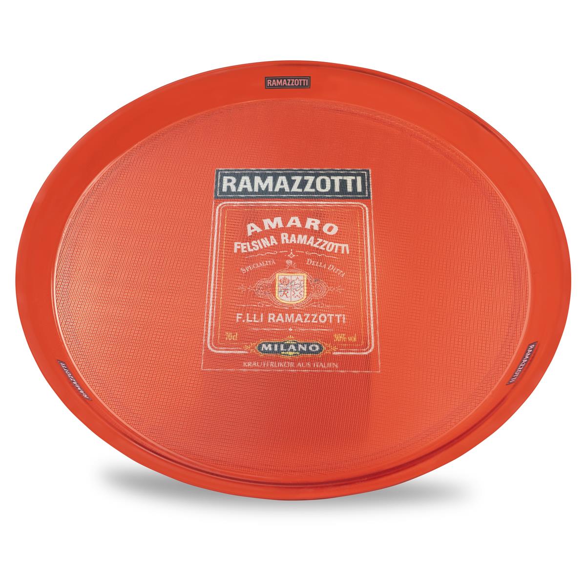 Ramazzotti liqueur tray Serving tray Waiter's tray red transparent