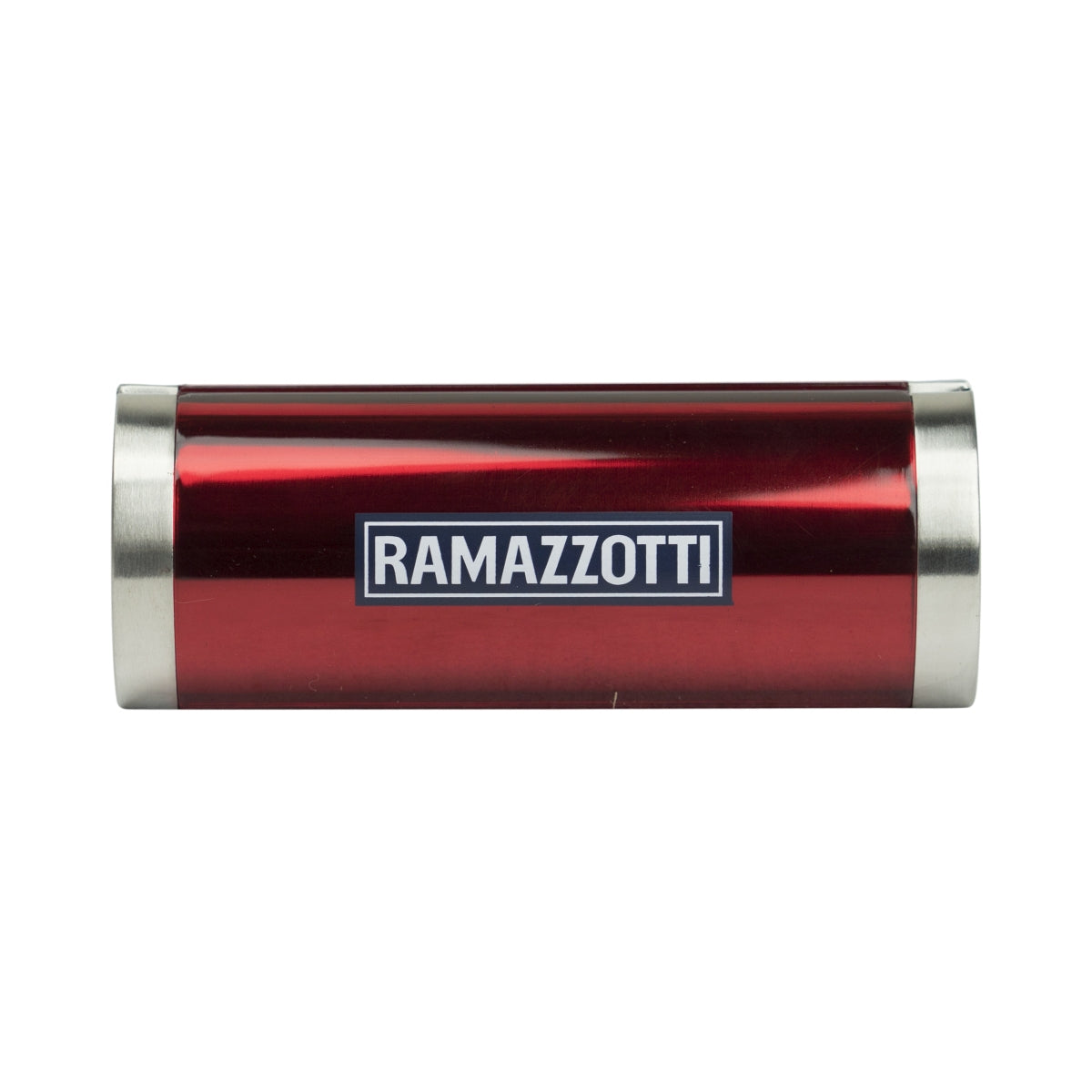 Ramazzotti liqueur table display, red stainless steel card holder, menu board, logo – View 2