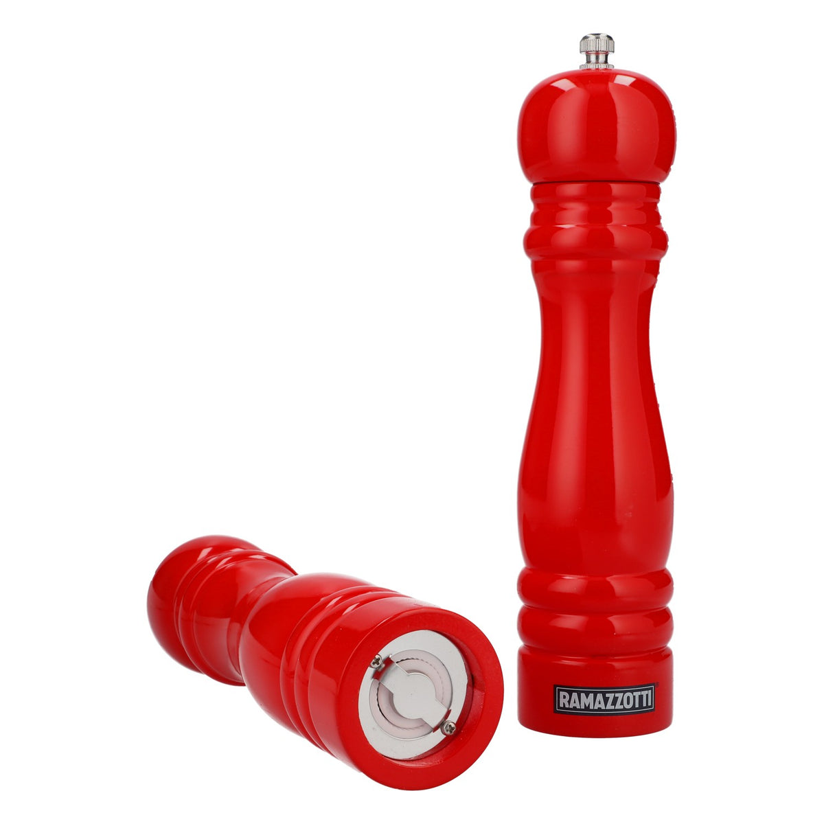 Ramazzotti Salt & Pepper Mill Liqueur Real Wood Ceramic Grinder Mill Red Large – View 3