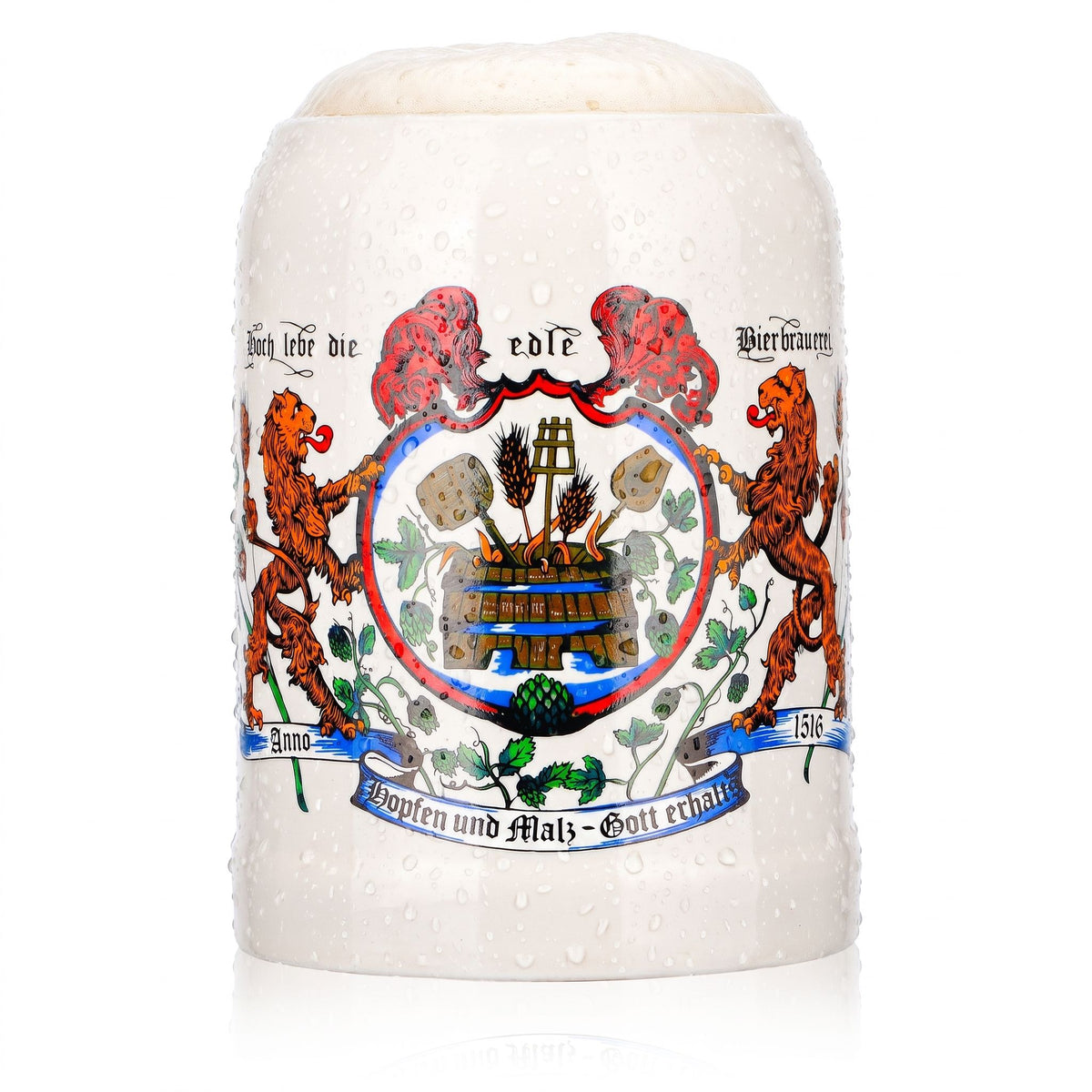 Rastal Beer Glass 0.5 L Clay Mug "Hops and Malt" - "God Bless the Clay"