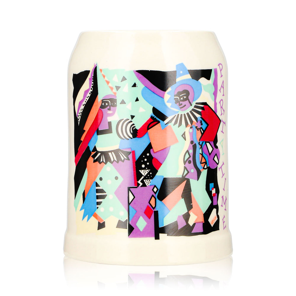 Rastal Beer Glass 0.5 L Clay Mug "Partytime" Purple Clay