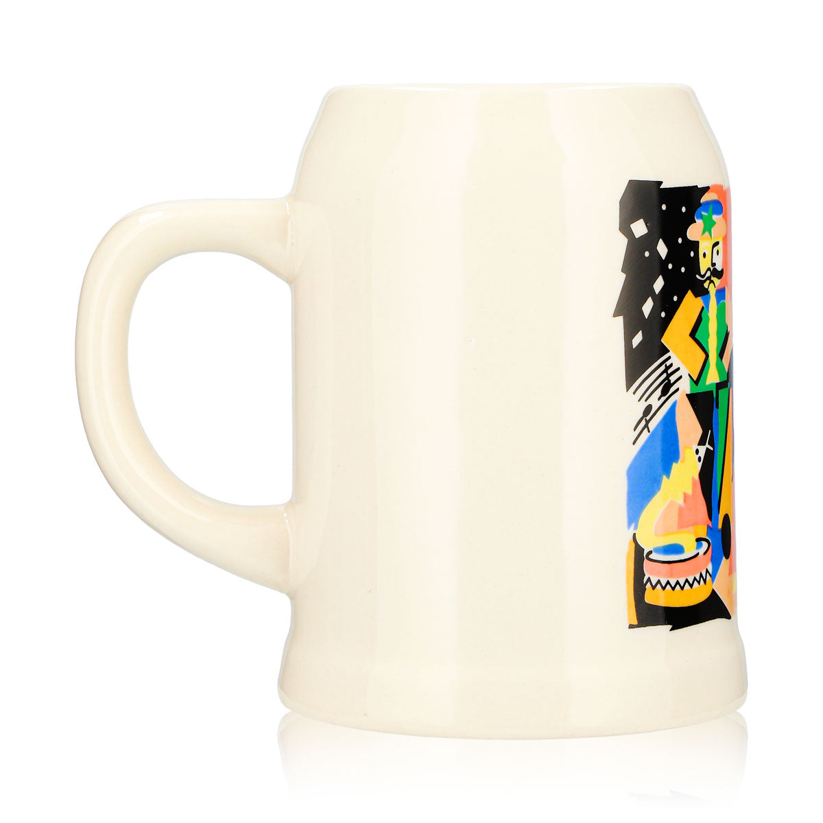 Rastal Beer Glass 0.5 L Clay Mug "Partytime" Orange/Yellow Clay – View 3