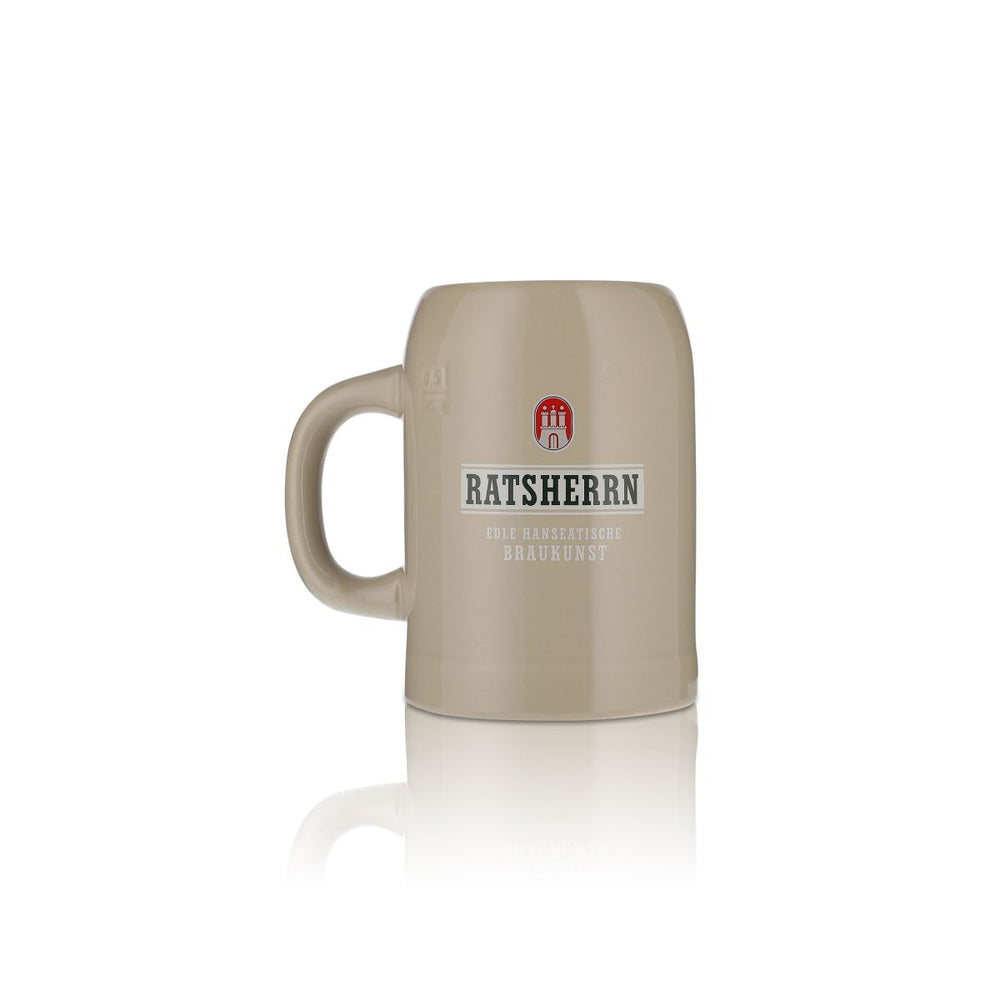 Ratsherrn Pils Glass 0.5l Beer Mug Tankard Seidel Glasses Stoneware Fleeten-Kieker