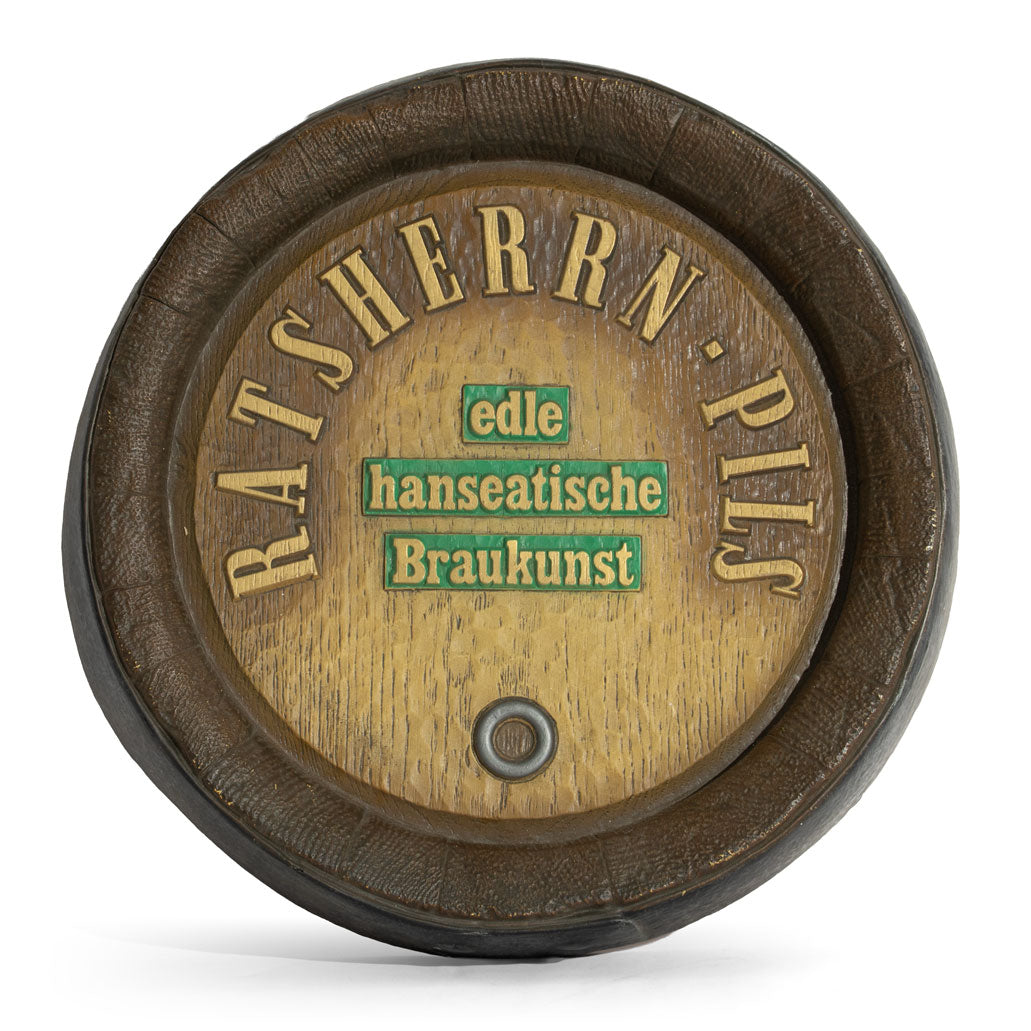 Ratsherrn Pilsener keg bottom label Hanseatic brewing art wall sign decoration