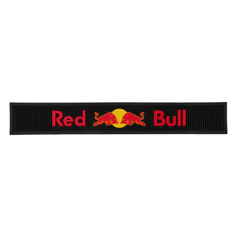 Red Bull bar mat, drip mat, black/red, narrow design