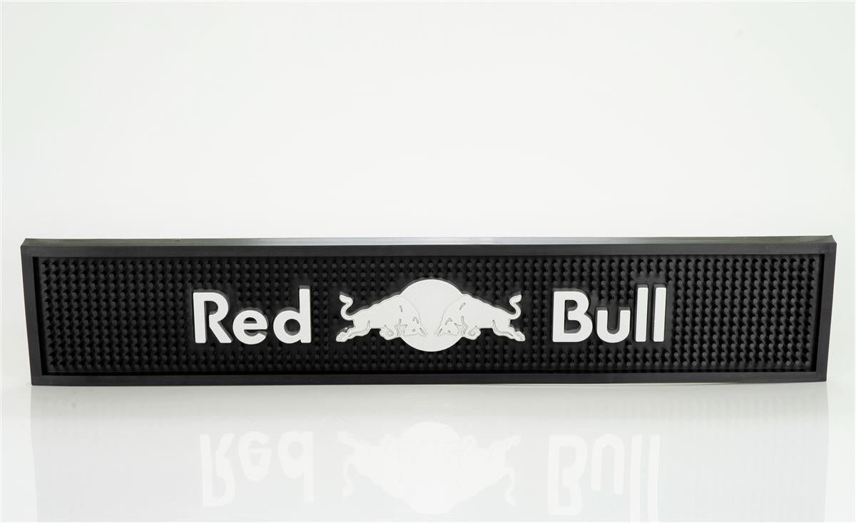 Red Bull Energy Bar Mat Drip Mat Bar Accessories Black/Silver Rigid