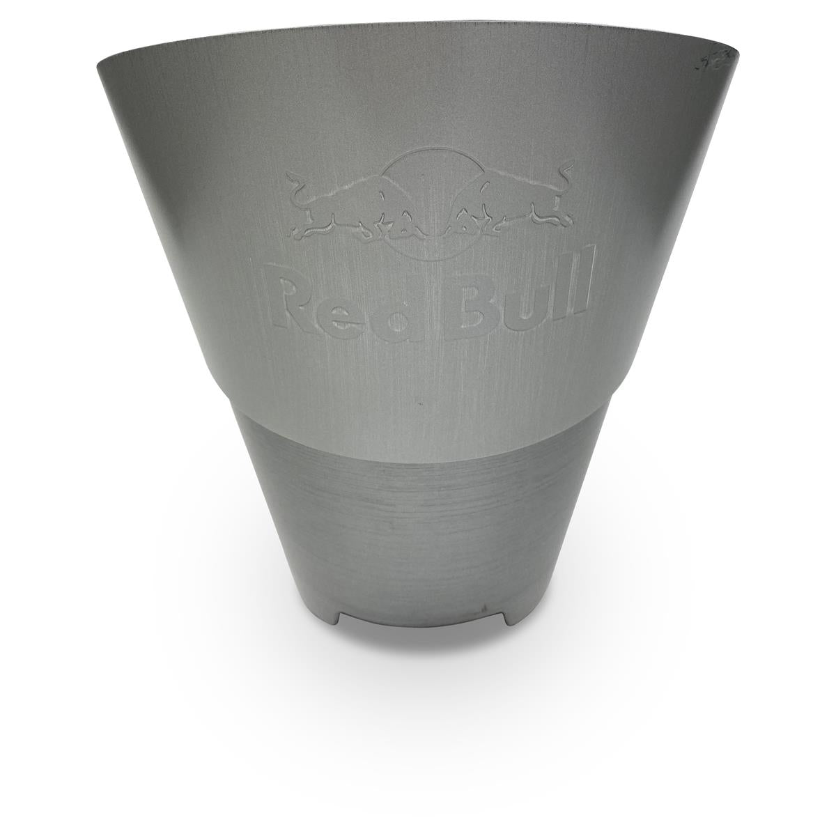 Red Bull Energy Bottle Cooler Ice Cube Container Metal with Insert High