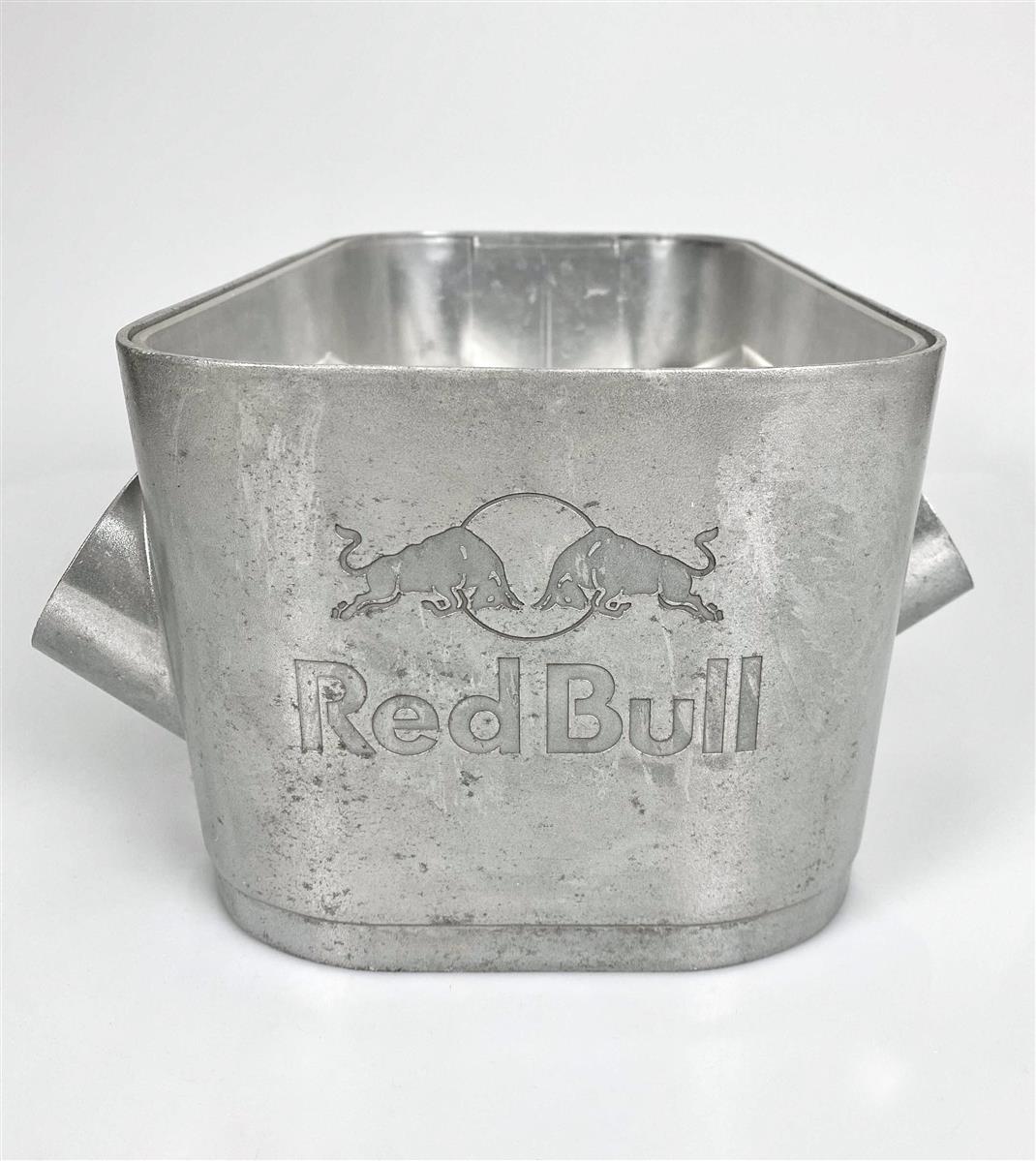 Red Bull Energy Bottle Cooler Ice Cube Container Engine Block Metal