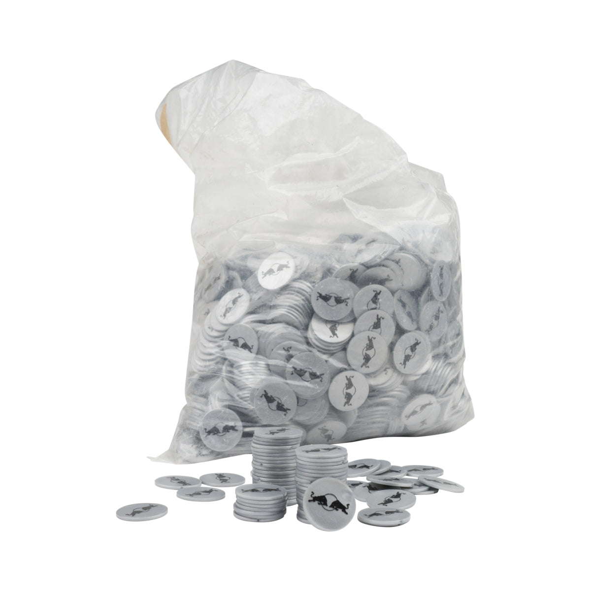 Red Bull Energy Drinks Branded Chips Deposit approx. 500 pieces silver RB – View 3
