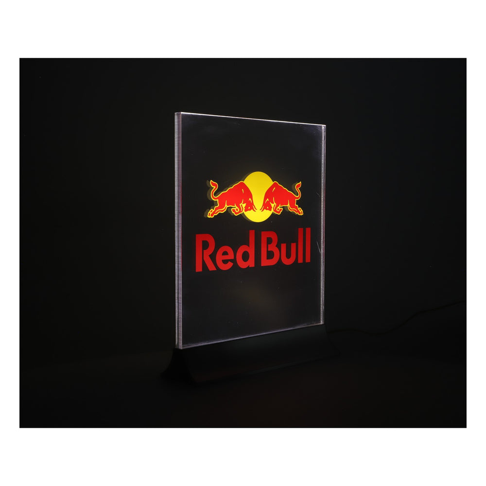 Red Bull Energy LED illuminated sign Illuminated advertising 31x25cm Silver Base