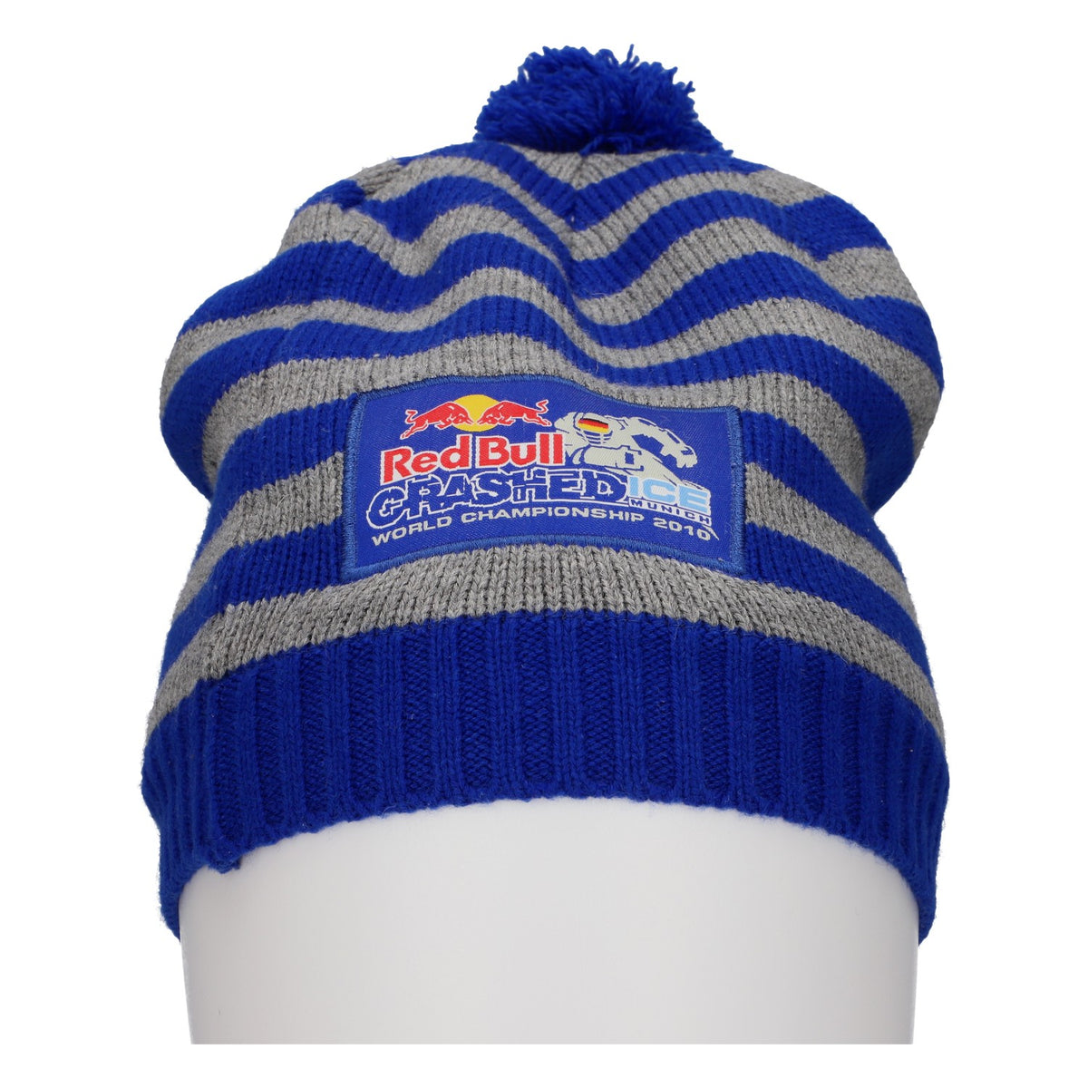 Red Bull Energy Wool Beanie Crashed Ice World Championship 2010 Blue/Gray