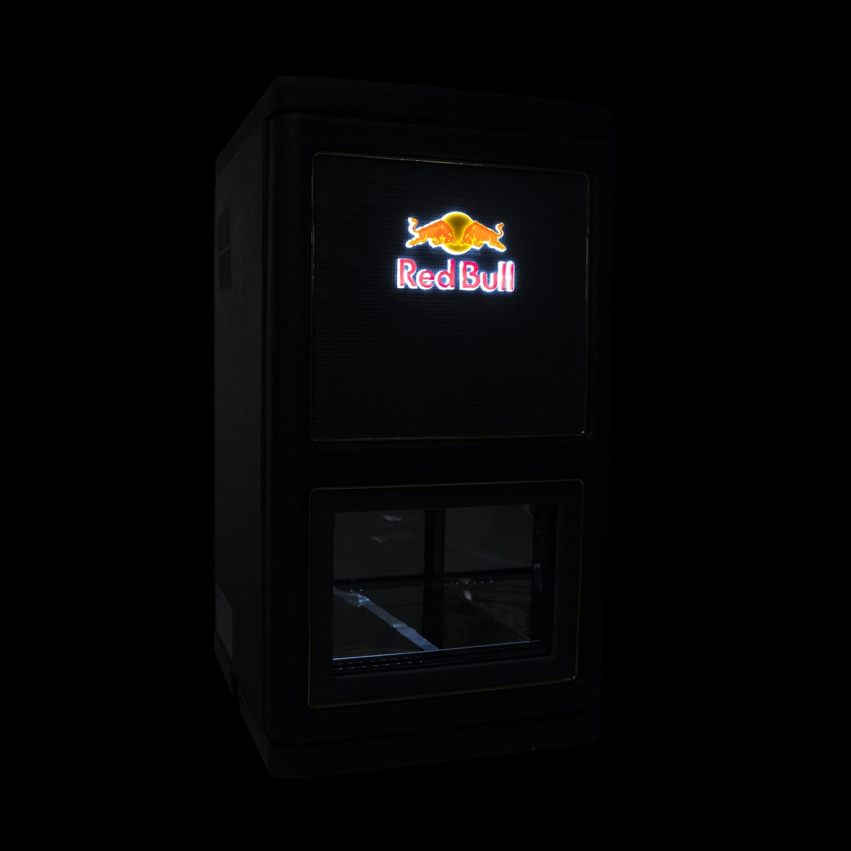 Red Bull Fridge DJ Cooler Amplifier Fridge LED Gastro Rare Black Cans – View 3