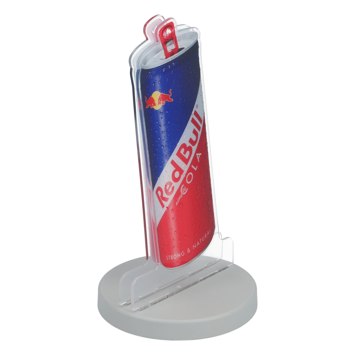 Red Bull table display stand, 2 cans, Simply Cola, flyer holder, card holder, advertising – View 2