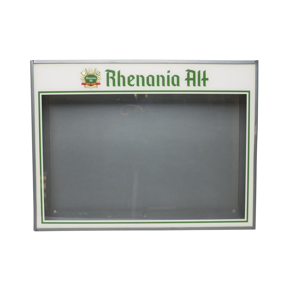 Rhenaia display case, illuminated menu board, used, catering, bar, pub, outdoor, beer