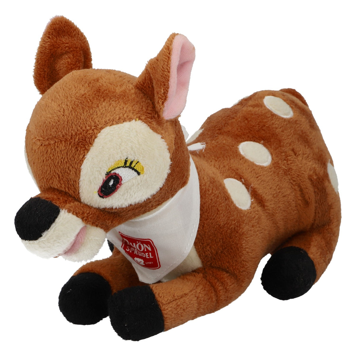 Rhön Sprudel Water Bambi Fawn Plush Toy, Brown, New, Blended Fabric