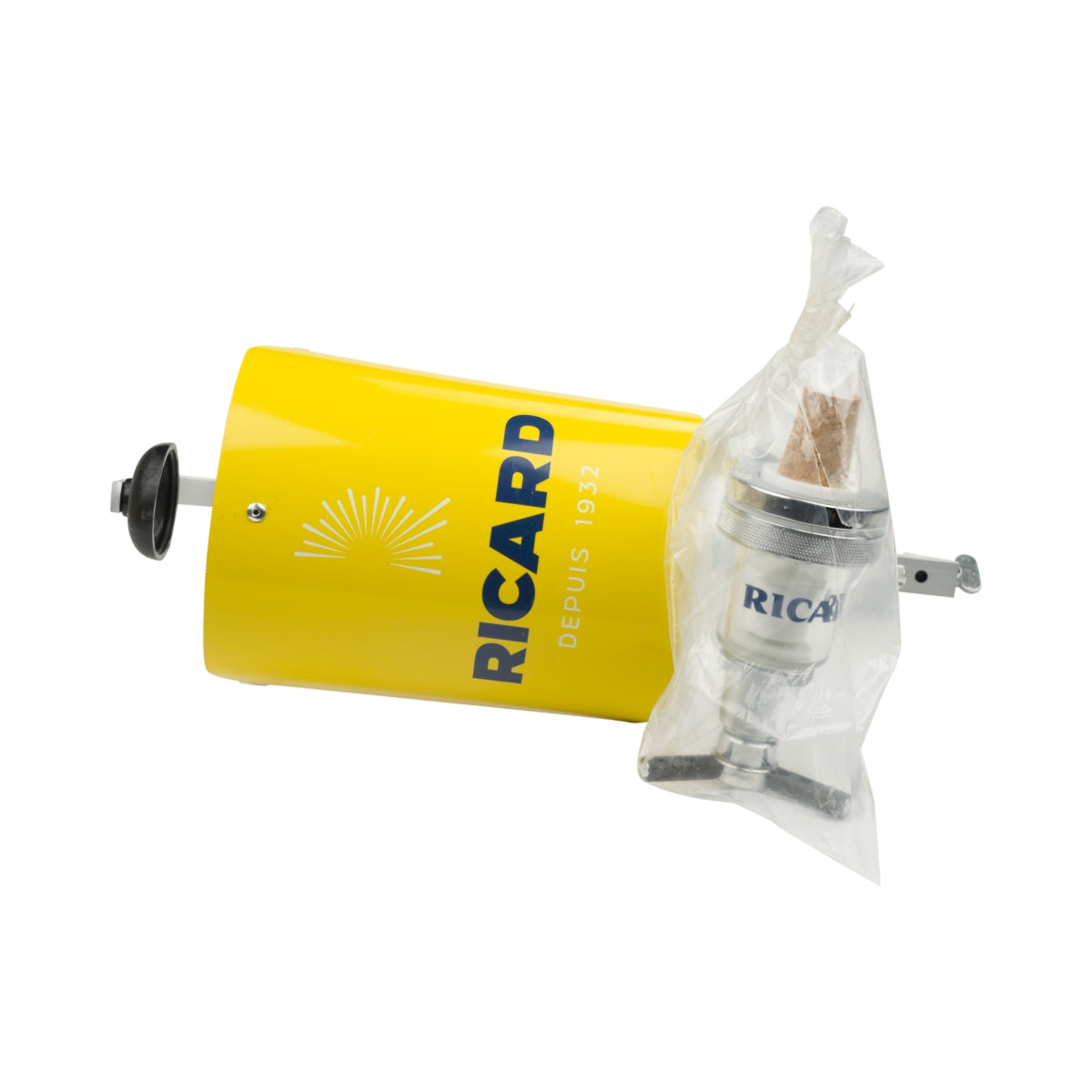 Ricard bottle holder 1.5 l with 2 cl measuring cup, yellow Pourer Portioner Pour