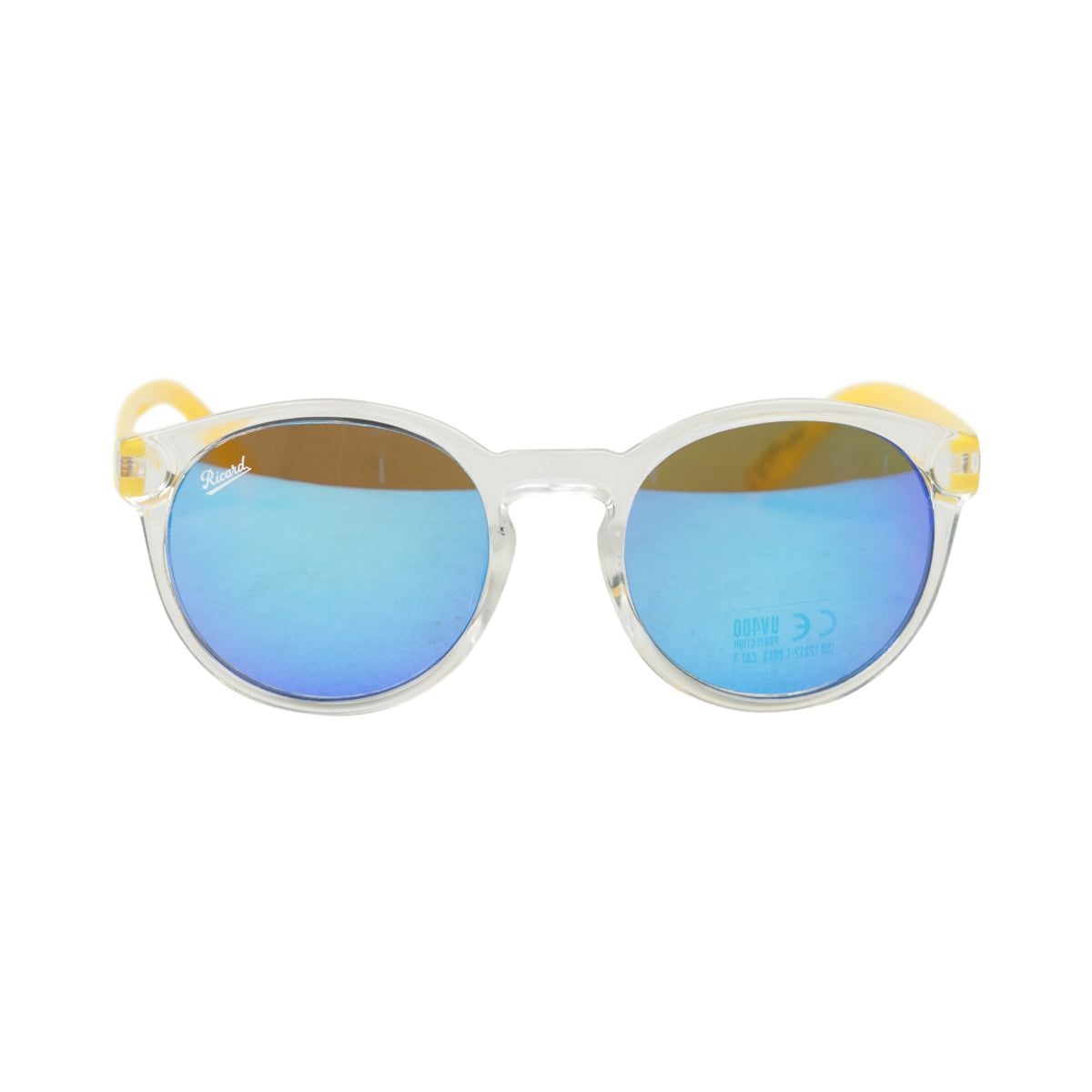 Ricard Pastis Sunglasses Unisex UV400 Retro Glasses Nerd Blue Yellow Glasses – View 2