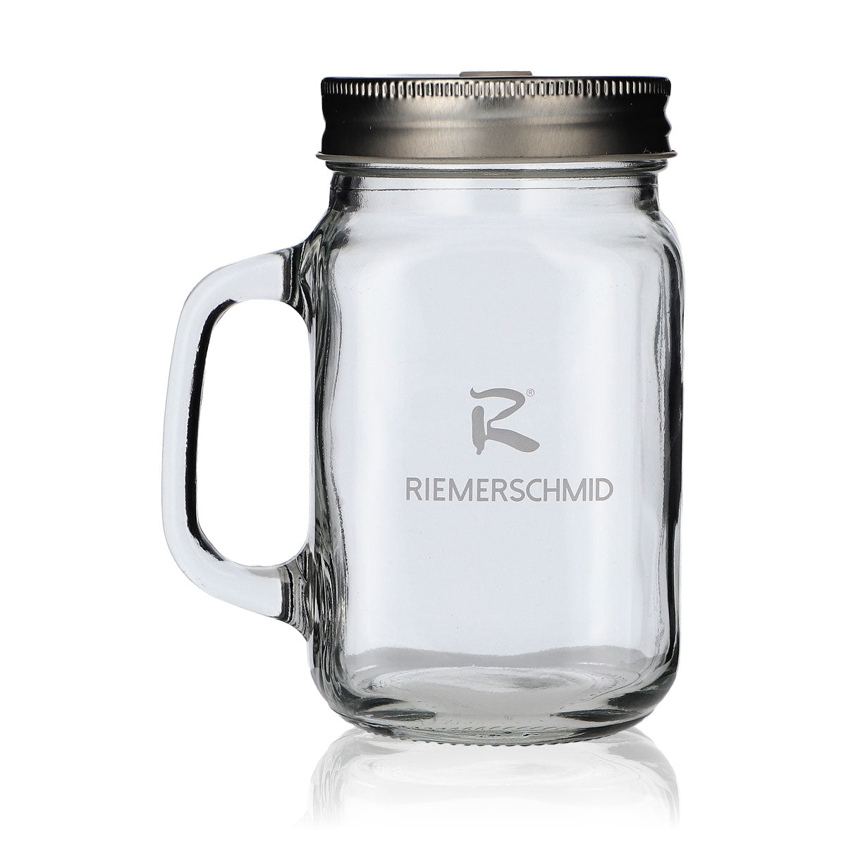 Riemerschmid Henkelkrug Glass 0.49 l Mason Jar Lid Straw Long Drink Cocktail – View 2