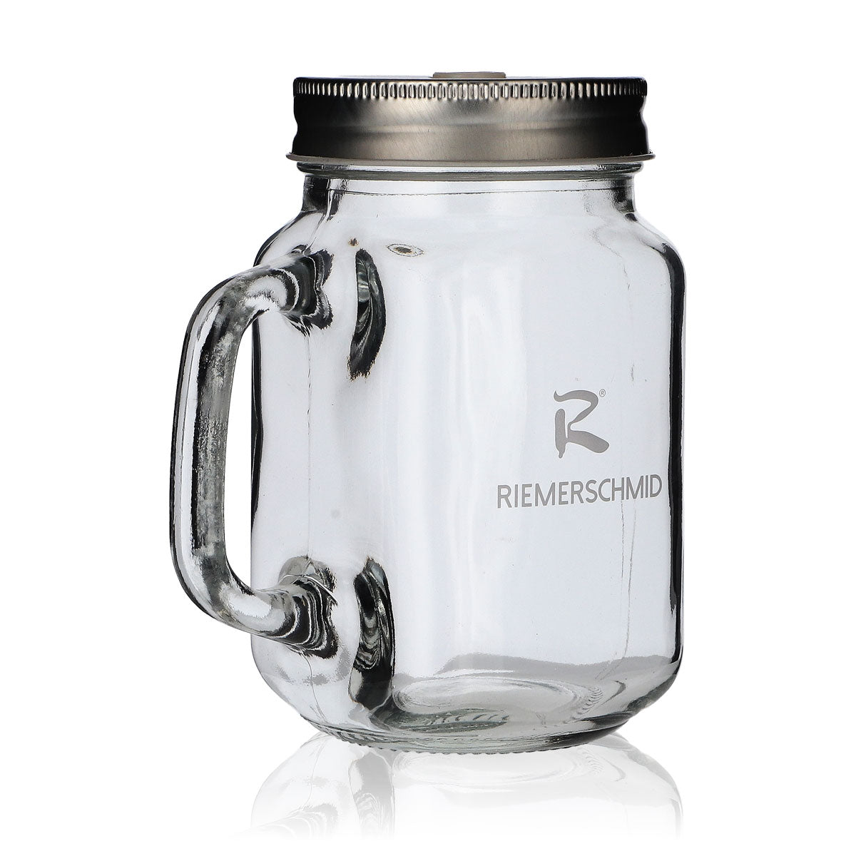 Riemerschmid Henkelkrug Glass 0.49 l Mason Jar Lid Straw Long Drink Cocktail – View 3