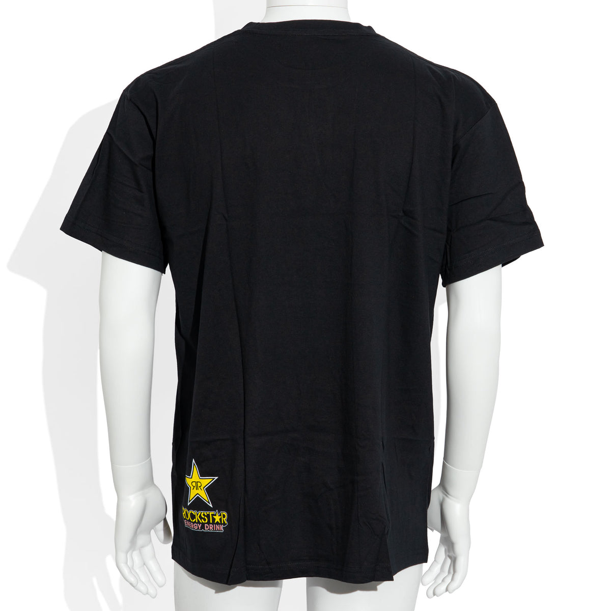 Rockstar Energy Glass Black (Yellow Star) Unisex Size L Cotton T-Shirt – View 3