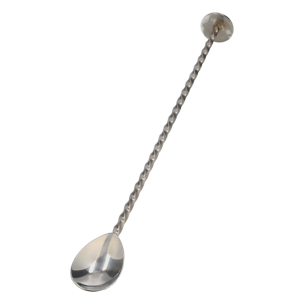 Ron Matusalem Rum Stainless Steel Stirrer with Spoon, Twisted Design