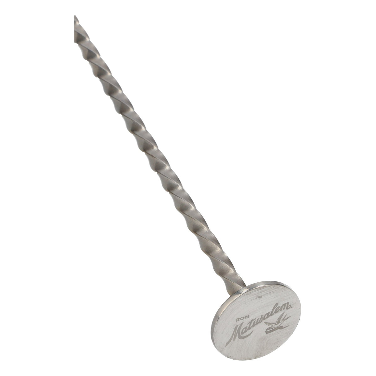 Ron Matusalem Rum Stainless Steel Stirrer with Spoon, Twisted Design – View 3