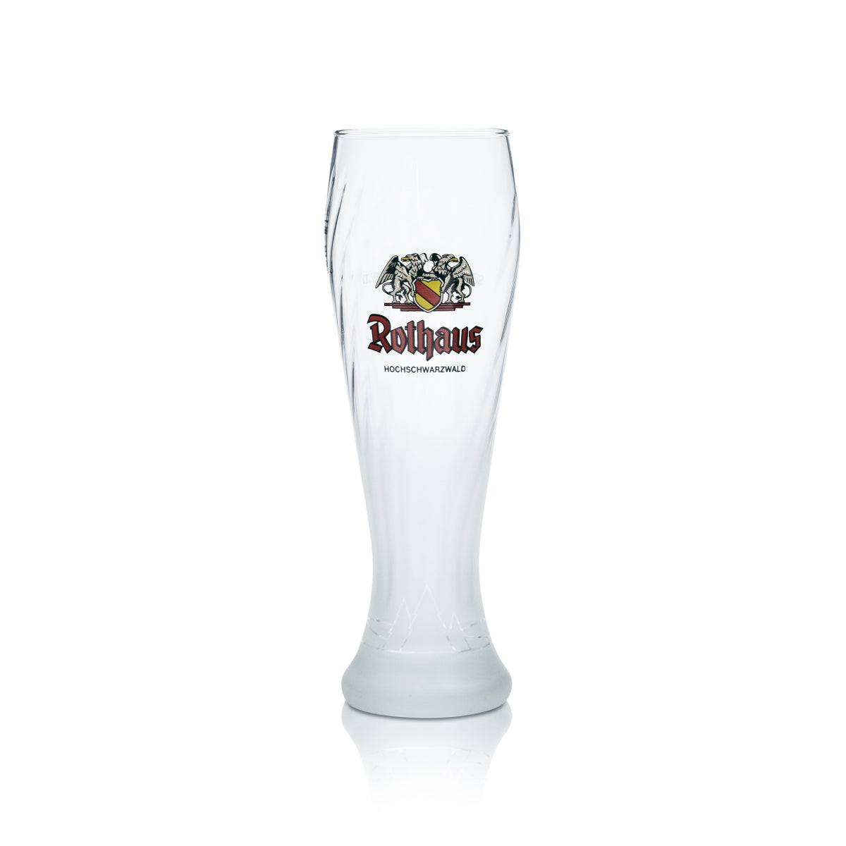 Rothaus Beer Glass 0.5l Wheat Beer Yeast Wheat Glasses Frosted Contour Brewery Baden