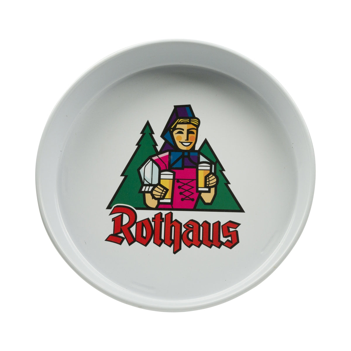 Rothaus Beer Tray Serving Tray Waiter's Tray White Metal
