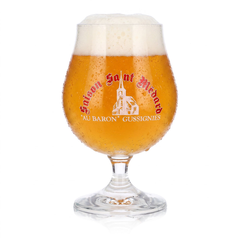 Saint Médard Seasonal Beer Glass, 0.49 L, Tulip-Shaped, Au Baron, Gussignies, Durobor