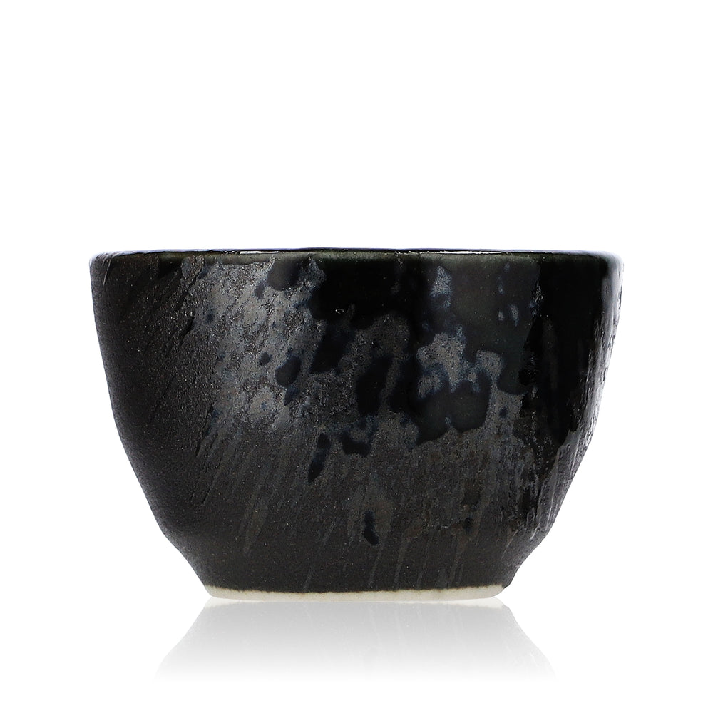 Sake glass 0.03 l shot glass Stamper Short bowl Black ceramic