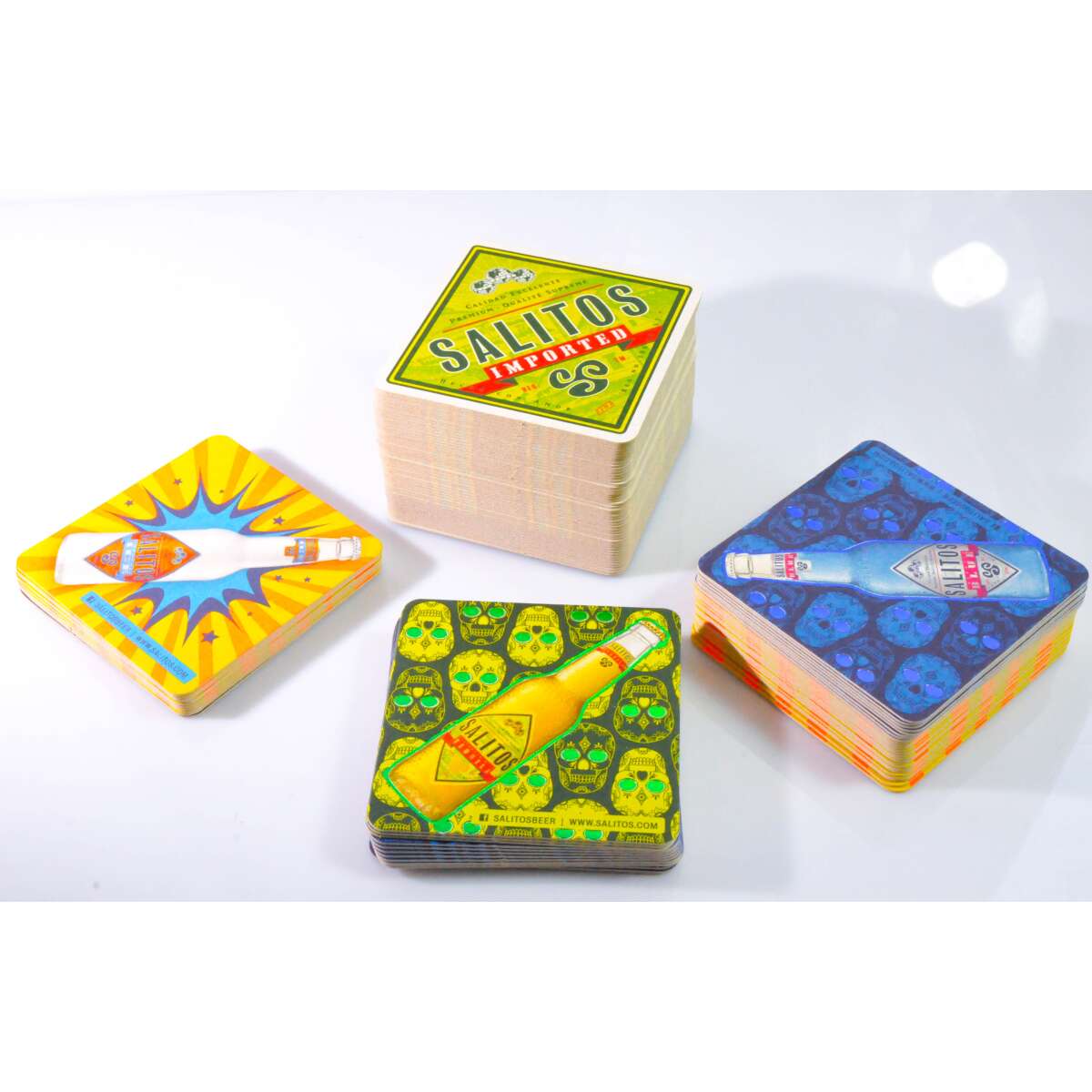 Salitos Bar Bundle Set I consisting of 5x Salitos glasses (0.4 l) and 100x beer coasters – View 4