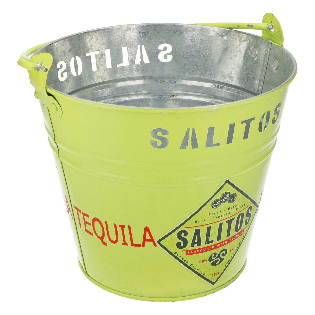 Salitos Beer Ice Bucket Bottle Cooler Bucket Ice Cube Green Yellow 5l "Maxi" – View 2