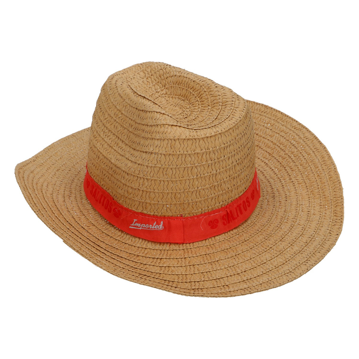 Salitos Beer Hat Real Straw Hat Summer Hat Vacation Hat Party Hat Pink Ribbon – View 4