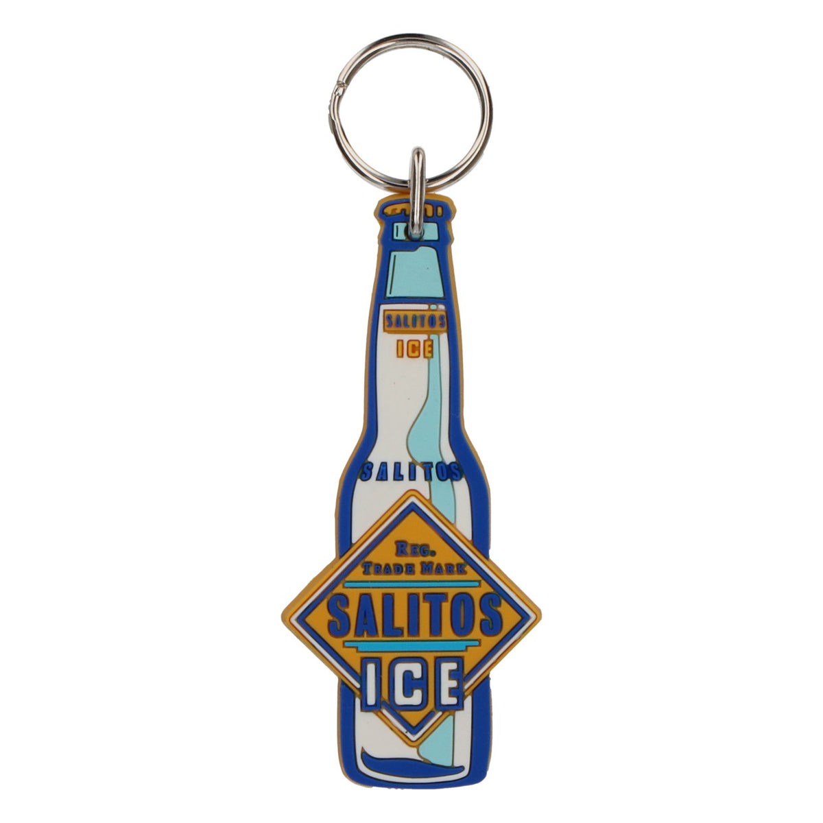 Salitos Beer Keychain ICE Bottle Shape, New, Rubber, Blue – View 2